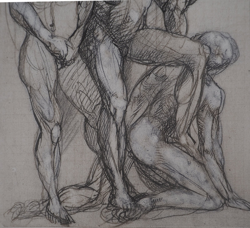 Auguste RODIN : La gêne - Héliogravure (détail)