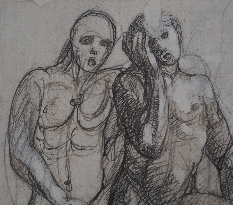 Auguste RODIN : La gêne - Héliogravure (détail)
