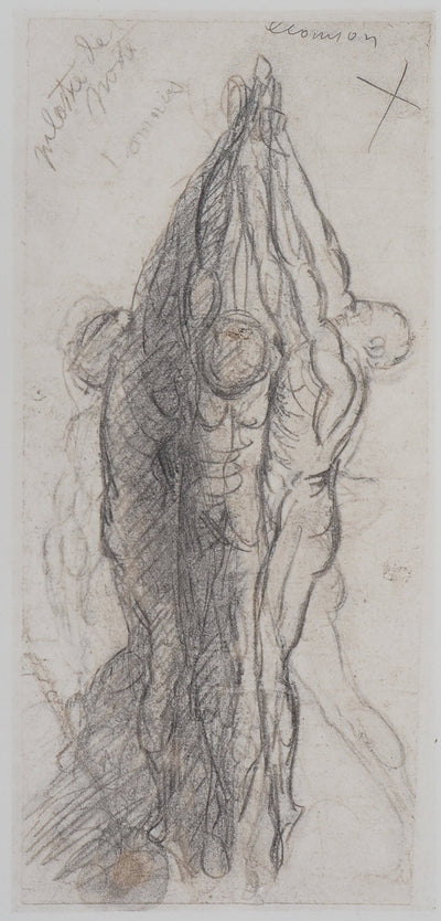 Auguste RODIN : Groupe de damnés suspendus par les bras - Héliogravure
