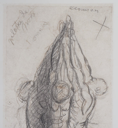Auguste RODIN : Groupe de damnés suspendus par les bras - Héliogravure (détail)