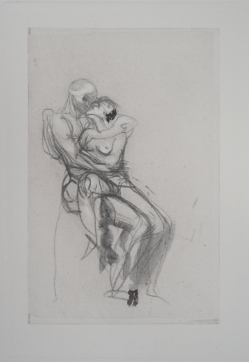 Auguste RODIN : Groupe de Françoise et Rimini - Héliogravure