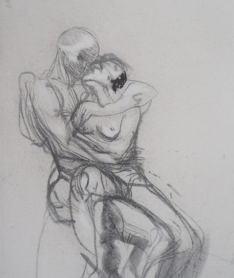 Auguste RODIN : Groupe de Françoise et Rimini - Héliogravure (détail)