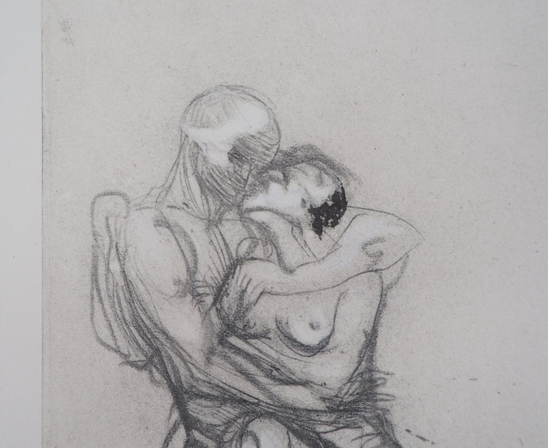 Auguste RODIN : Groupe de Françoise et Rimini - Héliogravure (détail)