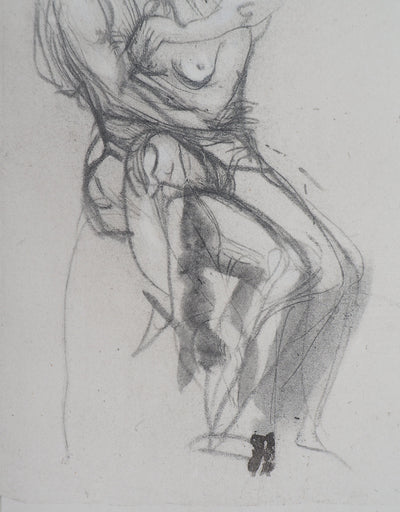Auguste RODIN : Groupe de Françoise et Rimini - Héliogravure (détail)