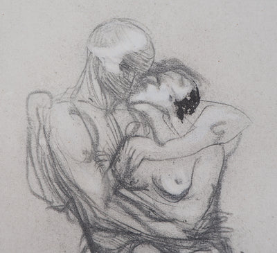 Auguste RODIN : Groupe de Françoise et Rimini - Héliogravure (détail)