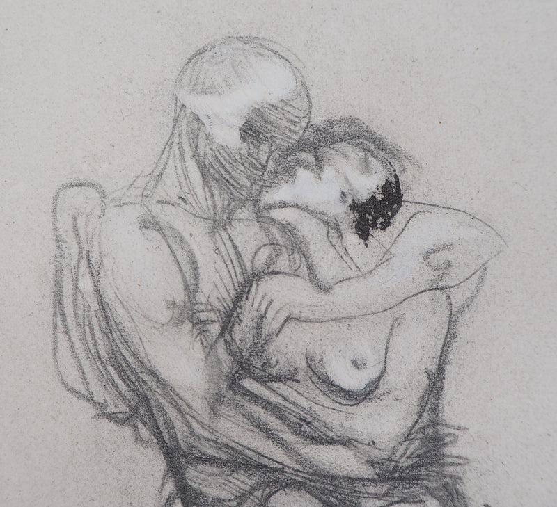 Auguste RODIN : Groupe de Françoise et Rimini - Héliogravure (détail)