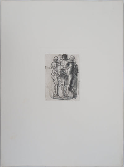 Auguste RODIN : Groupe de trois hommes - Héliogravure (détail)