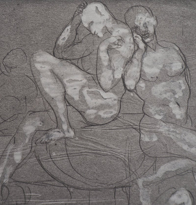 Auguste RODIN : Groupe d'ombres - Héliogravure (détail)