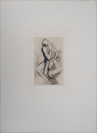 Auguste RODIN : Groupes d'hommes - Héliogravure (détail)