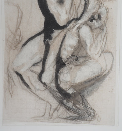 Auguste RODIN : Groupes d'hommes - Héliogravure (détail)
