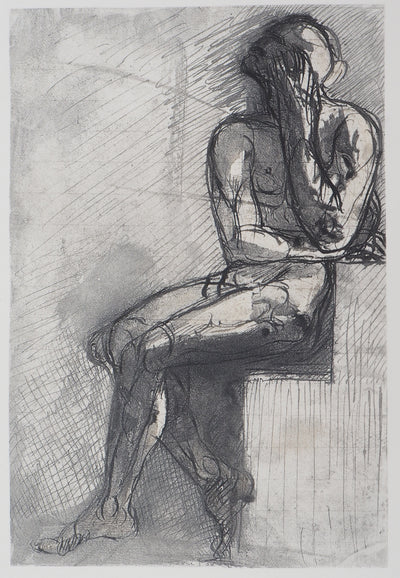 Auguste RODIN : Homme assis - Héliogravure