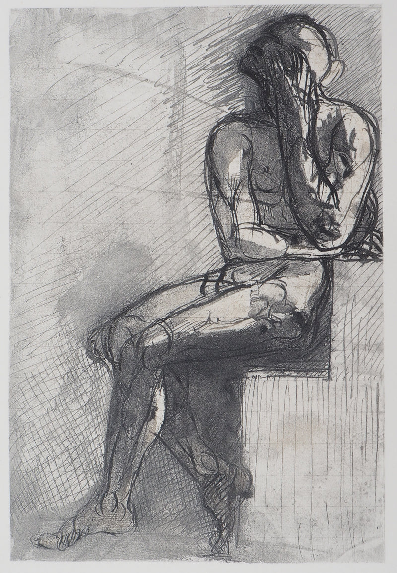 Auguste RODIN : Homme assis - Héliogravure