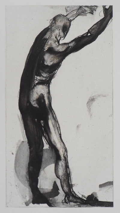 Auguste RODIN : Homme en noir - Héliogravure