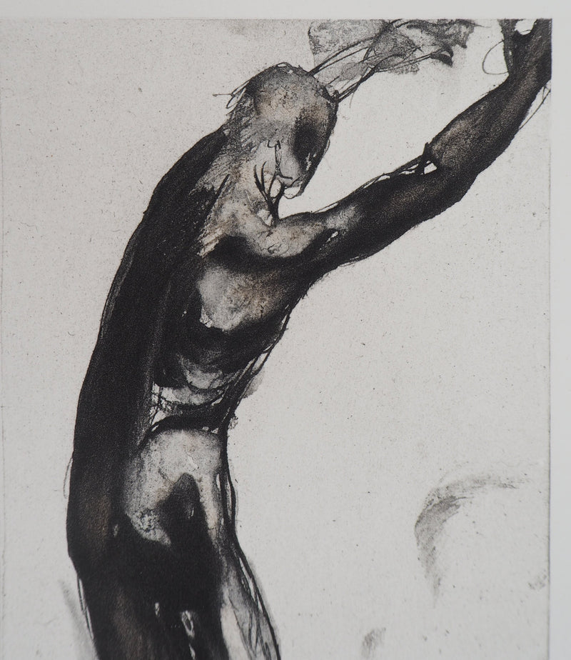 Auguste RODIN : Homme en noir - Héliogravure (détail)