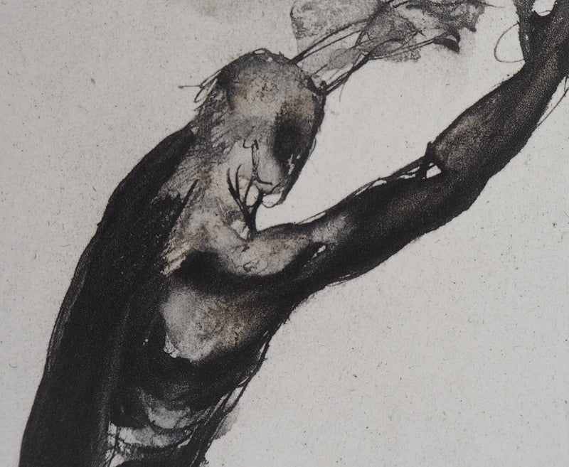 Auguste RODIN : Homme en noir - Héliogravure (détail)