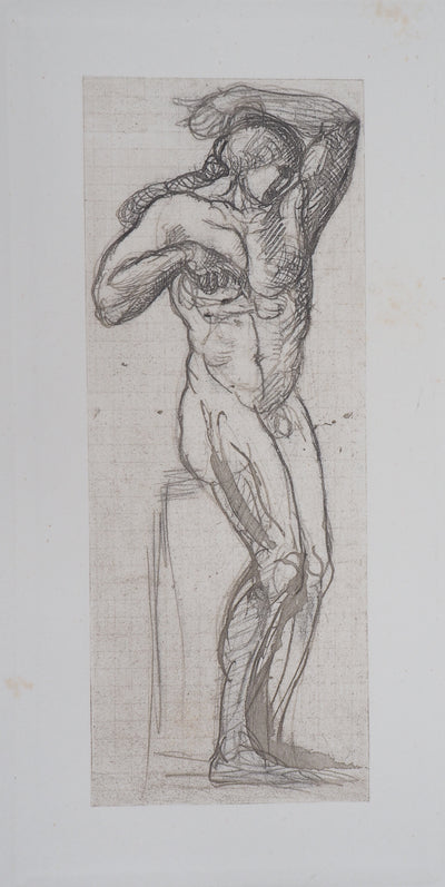 Auguste RODIN : Homme nu - Héliogravure