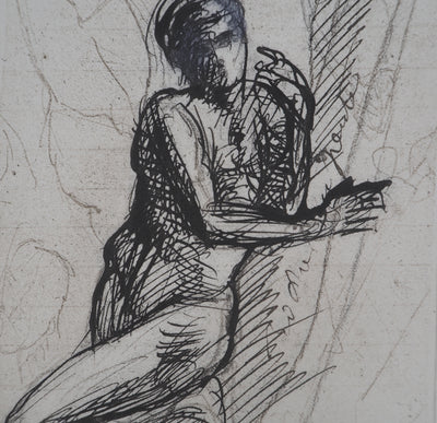 Auguste RODIN : L'homme qui pose - Héliogravure (détail)
