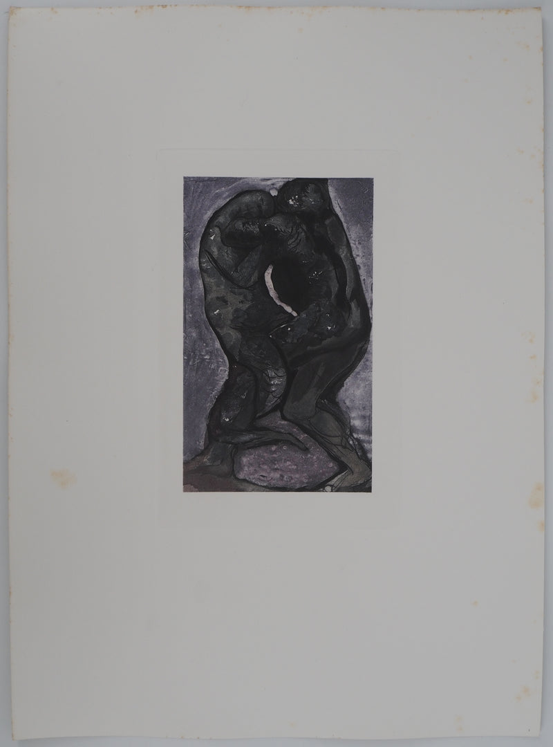 Auguste RODIN : La lutte - Héliogravure (détail)