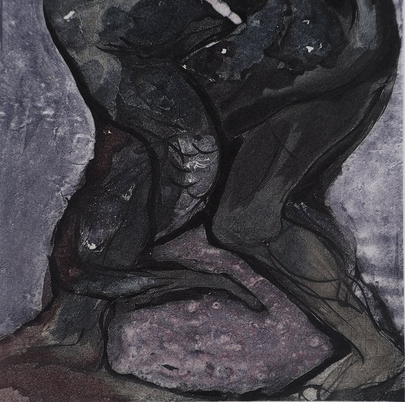 Auguste RODIN : La lutte - Héliogravure (détail)