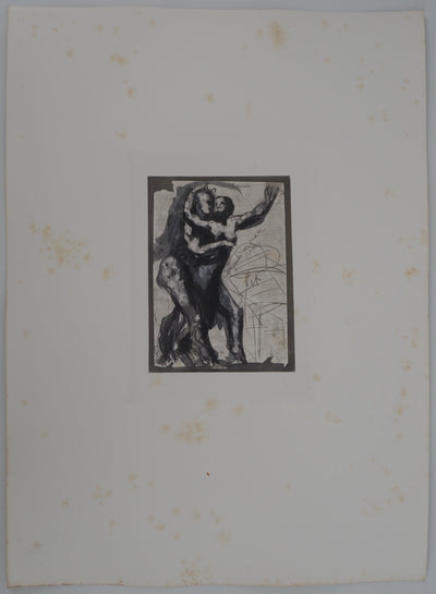Auguste RODIN : La luxure - Héliogravure (détail)