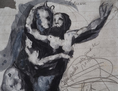 Auguste RODIN : La luxure - Héliogravure (détail)