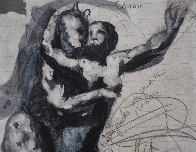 Auguste RODIN : La luxure - Héliogravure (détail)