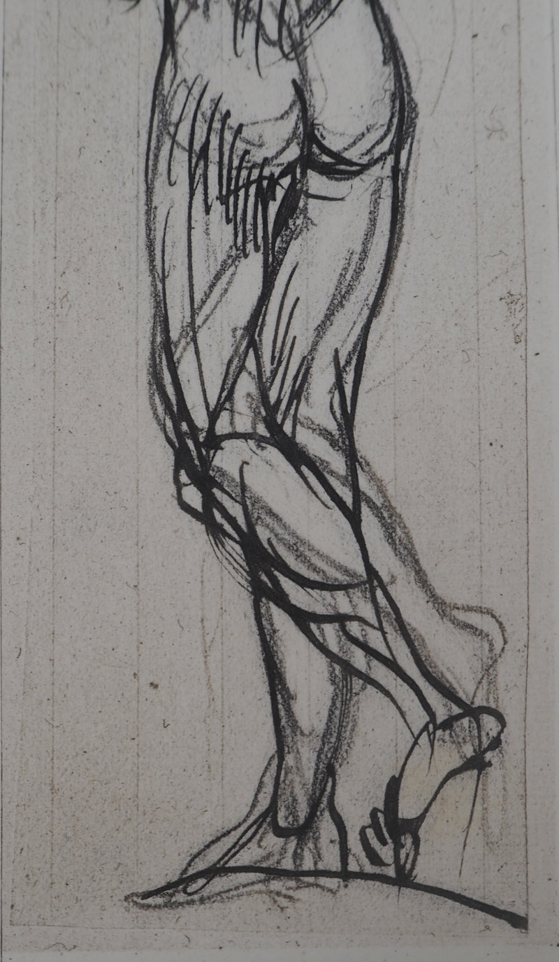 Auguste RODIN : Nu masculin de dos - Héliogravure (détail)