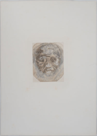 Auguste RODIN : Masque d'homme - Héliogravure (détail)