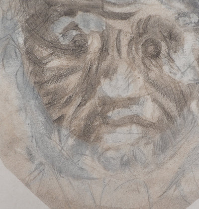 Auguste RODIN : Masque d'homme - Héliogravure (détail)