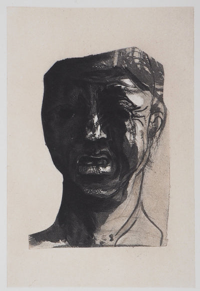 Auguste RODIN : Masque de Minos - Héliogravure