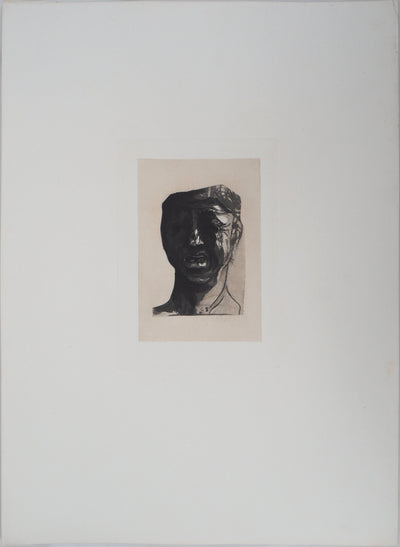 Auguste RODIN : Masque de Minos - Héliogravure (détail)