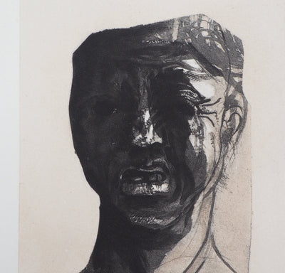 Auguste RODIN : Masque de Minos - Héliogravure (détail)