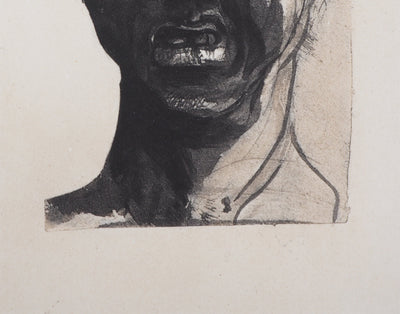 Auguste RODIN : Masque de Minos - Héliogravure (détail)