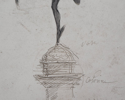 Auguste RODIN : Mercure - Héliogravure (détail)