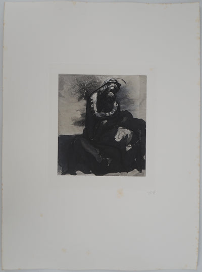 Auguste RODIN : La mère et son enfant - Héliogravure (détail)