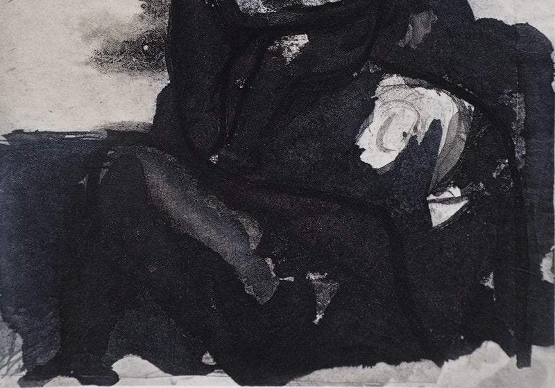 Auguste RODIN : La mère et son enfant - Héliogravure (détail)