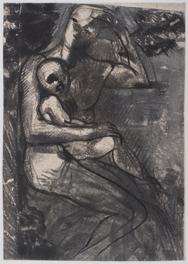 Auguste RODIN : Mère et fils - Héliogravure