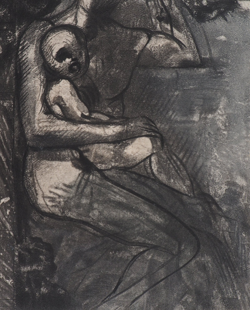Auguste RODIN : Mère et fils - Héliogravure (détail)
