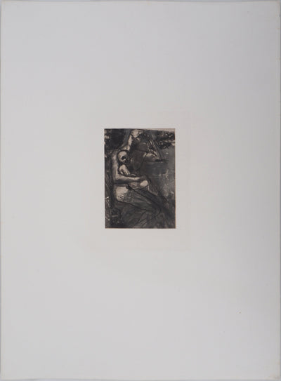 Auguste RODIN : Mère et fils - Héliogravure (détail)