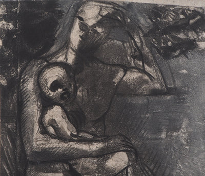 Auguste RODIN : Mère et fils - Héliogravure (détail)
