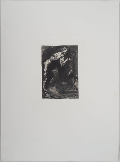 Auguste RODIN : Michel-Ange - Héliogravure (détail)