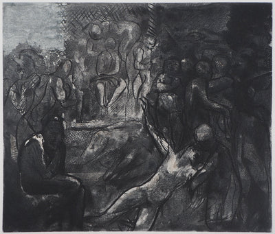 Auguste RODIN : Minos sur son trône - Héliogravure