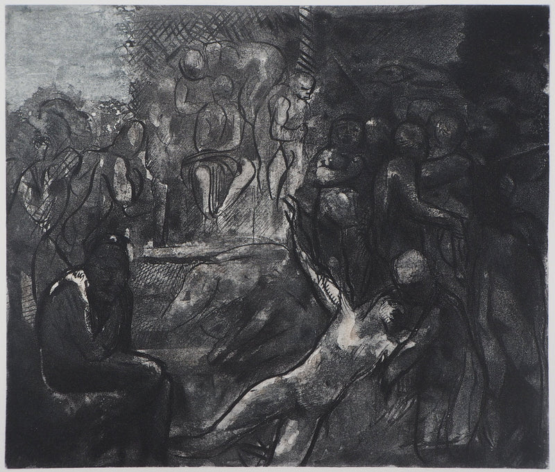 Auguste RODIN : Minos sur son trône - Héliogravure