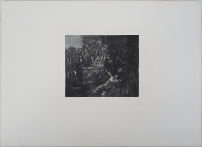 Auguste RODIN : Minos sur son trône - Héliogravure (détail)