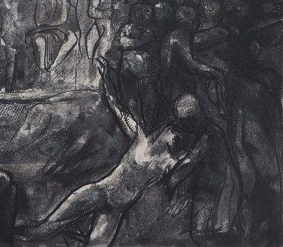 Auguste RODIN : Minos sur son trône - Héliogravure (détail)