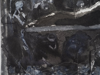 Auguste RODIN : La mort du roi - Héliogravure (détail)