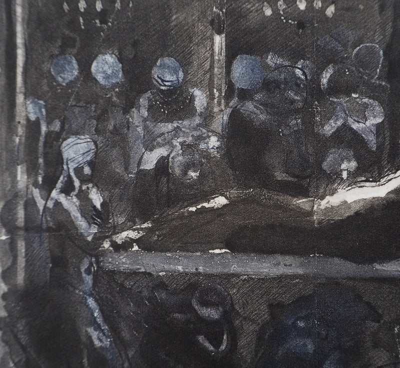 Auguste RODIN : La mort du roi - Héliogravure (détail)