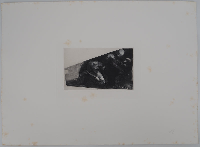 Auguste RODIN : La nativité - Héliogravure (détail)