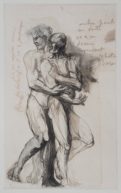 Auguste RODIN : Ombre parlant à Dante - Héliogravure