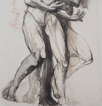 Auguste RODIN : Ombre parlant à Dante - Héliogravure (détail)
